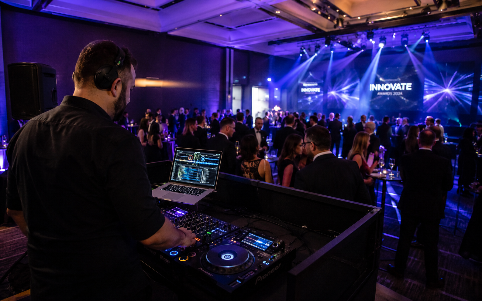 Professional DJ setup for an event